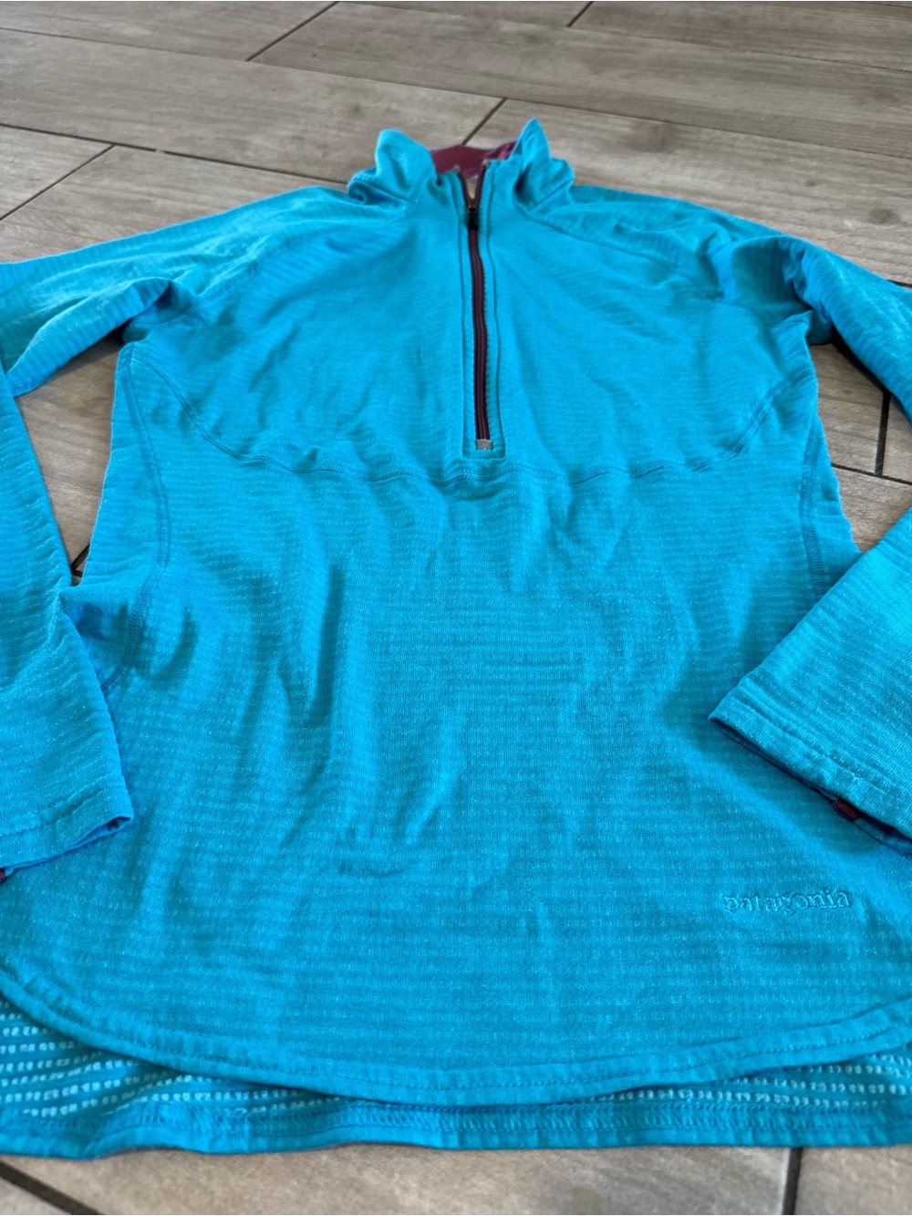 Patagonia Women’s Capilene 4 Expedition Weight Zip-Neck Blue Sz S